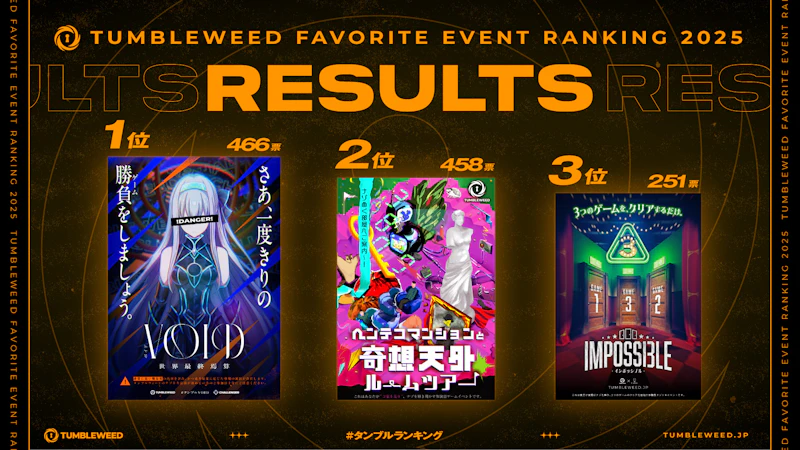 【おしらせ】『タンブルウィード フェイバリットランキング2025』結果発表